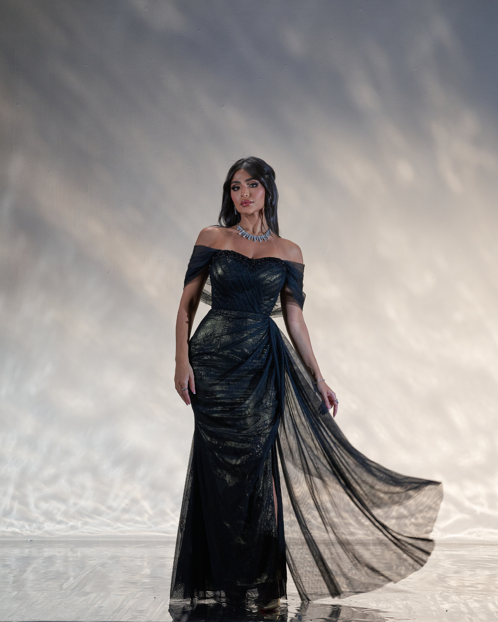 Ebony Elegance Sleeveless Dress – Shorooq Signature