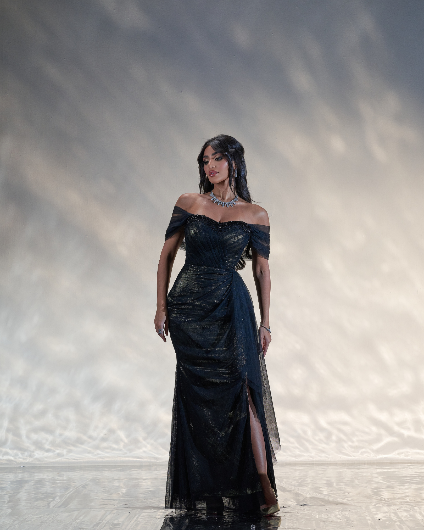 Ebony Elegance Sleeveless Dress – Shorooq Signature