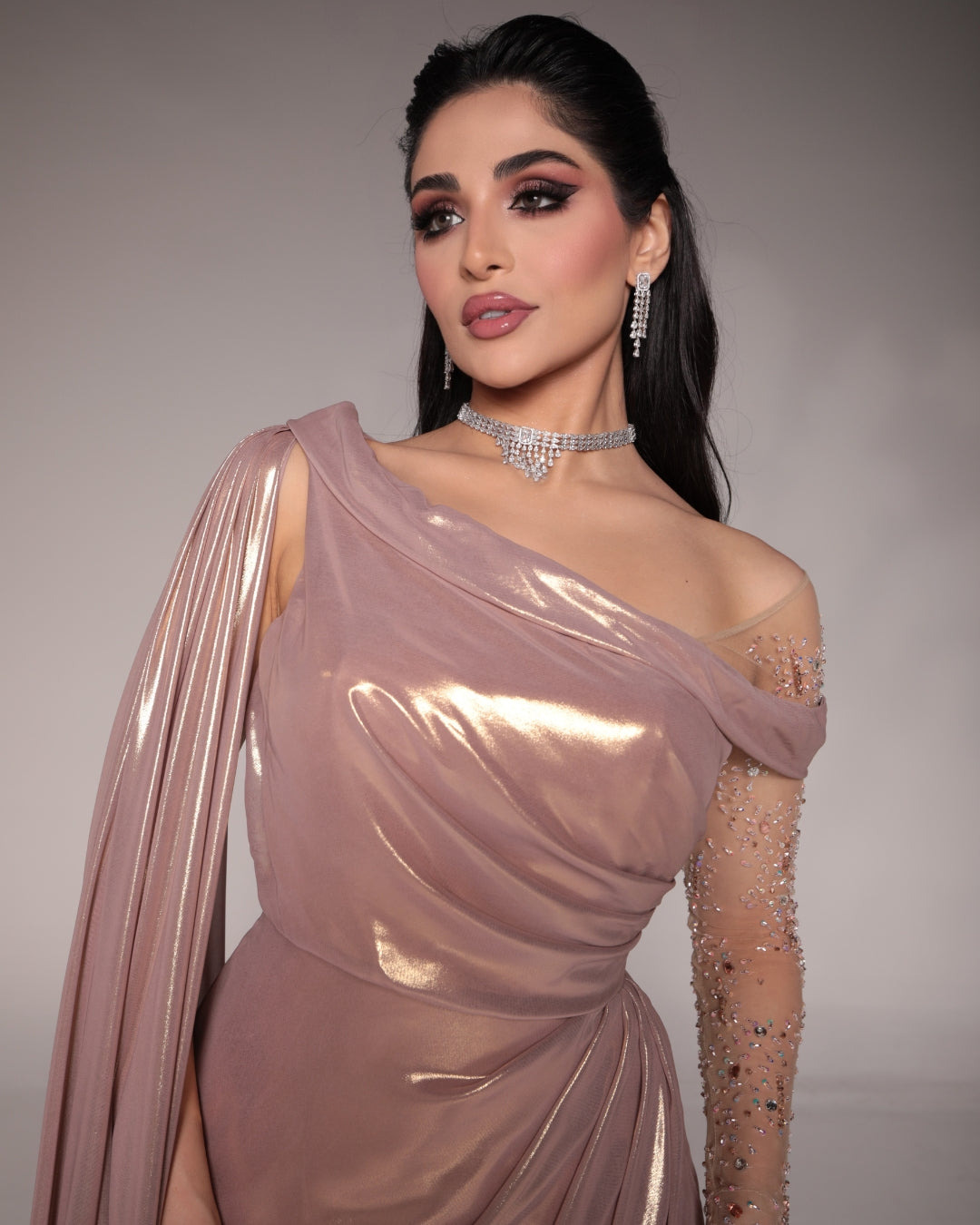 Fuchsia Glimmer Dress – Shorooq Signature